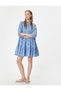 Fisto Dress Mini Long Sleeve High Collar Buttoned Flounce - 2