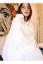 Soft Textured Thick Plain Scarf Shoulder Shawl 70X180 cm 1206 Ecru - 5
