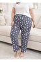 Large Size Women's Viscose Fabric Combed Cotton Battal Single Pajama Bottom 01 Gray - 5