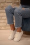 WOMEN JUMP WHITE FLAT SOLE SNEAKER SPORTS SHOES 15306 - 6