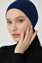 Tie-On Navy Blue Ready-To-Wear Turban Hijab Cap Suitable for Medical Use - 6