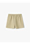 Lace-Up Linen Blended Mini Shorts with Pockets - 4