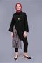 Patterned Towel Detailed Round Neck Tunic 40846