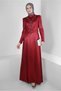 SILVERY STONE DETAILED EVENING DRESS 50317