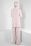 Chain Detailed Elastic Waist Pants Suit 43742 - 3