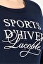 Women Crew Neck Graphic Print Sweater, Navy - 3