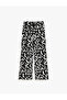 Flat Leg Viscose Summer Trousers with Lace-Up Waist - 4
