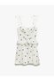 Viscose Rope Strap Polka Dot Layered Mini Dress - 3