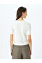 Crew Neck Short Sleeve Basic Knitwear Sweater - 4