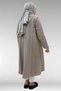 58093 Large Size Mevlana Cut Muslin Shirt - Mink - 6