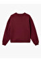 Raised Bear Embroidered Long Sleeve Crew Neck Oversize Sweatshirt - 4