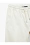 Cotton Loose Baggy Jean Trousers with Belted Waist and Pocket Detail - 6