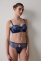 Lotus Broderie Navy Blue Strapless Bra - 2