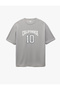 Crew Neck Half Sleeve College Printed Oversize Sports T-Shirt - 3
