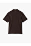 Short Sleeve Cotton Blended Regular Fit Textured Polo Neck T-Shirt - 4