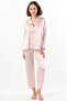 Women's Satin Pajama Set with Piping - 5