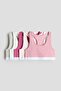 5-pack cotton crop tops