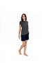 Women's Round Neck Bottom Top Pajama Shorts Set - 2