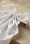 Katia & Bony White Tulle Bow Hair Clip – Large Elegant Tulle Bow Hair Accessory - 3