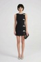 Ribbon Detailed Slit Mini Nicola Dress Black