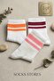 Men's Socks Women's Socks Long Sports Socks Patterned Socket Socks Colorful Socks 3 Pieces