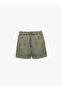 Pocketed Cotton Lace-Up Short Shorts with Stitching Detail - 3