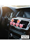 Air Conditioner Ornament Clip Decorations Car Interior Accessory Pastel Pink 2 Daisy Flowers 2 Knitted Hearts - 5