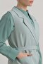 Belted Blazer Basic Vest Aqua - 3
