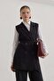 Belted Blazer Basic Vest Black - 2
