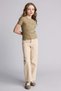 100% Cotton 90's Wide Leg Gabardine Trousers for Girls G0603A826Sp