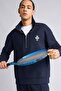 Cotton Boxy Fit High Collar Sports Sweatshirt F9372Ax26Sp