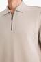 100% Cotton Regular Fit Zipper Collar Polo T-Shirt F9870Ax26Sp - 4