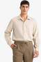 Regular Fit Polo Collar Gabardine Shirt F9261Ax26Sp - 3
