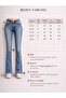 Women's High Waist Wide Leg Jean Pants Stretch Fabric Stretchy Fabric Long - 8