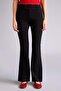 Flare Fit Zippered Regular Waist Wide Leg Bengaline Trousers G2313Ax25Au - 3