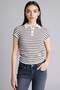 Slim Fit Ribbed Camisole Striped Polo T-Shirt G9549Ax26Sp