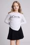 Slim Fit Long Sleeve Cotton Printed Rib T-Shirt Girls G8463A826Sp - 3