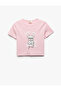 Dog Printed Cotton Crew Neck Short Sleeve T-Shirt