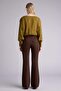 Flare Fit Zippered Regular Waist Bengaline Trousers G2313Ax26Sp - 5