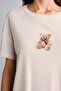 Regular Fit Crew Neck Teddy Short Sleeve Nightgown G7969Ax26Sp - 4