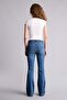 Mıa Flare Fit High Waist Washed Long Jean Pants H1128Ax26Sp - 5