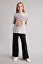 100% Cotton Wide Leg Pants for Girls G0338A826Sp
