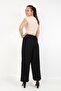 Wide Leg Lace-up Trousers - 3