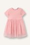 Glittery Ribbed Knit Tulle Dress Baby Girl G9904A526SP