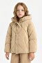 Water Repellent Hooded Zippered Quilted Coat Girls A0839A825Au
