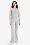 Hooded Crop Ribbed Basic Cardigan with Gathered Side Detail G9425Ax26Sp - 5
