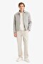 Regular Fit Shirt Collar Zipper Coat G8419Ax25Wn - 2