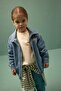 100% Cotton Zippered Embroidered Denim Jacket for Baby Boy G7015A526Sp