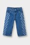 100% Cotton Culotte Printed Jean Trousers for Baby Girl G7409A526Sp - 3