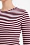 Loose Fit Striped Ribbed T-Shirt G8089Ax26Sp - 4